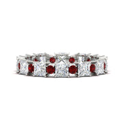 2.50-carat-art-deco-princess-diamond-eternity-band-with-ruby-in-white-gold-fdewb10256prgrudrsleep-3.00mm-nl-wg